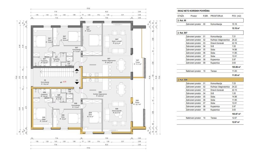 Labin, appartamento penthouse in villa urbana con vista mare.