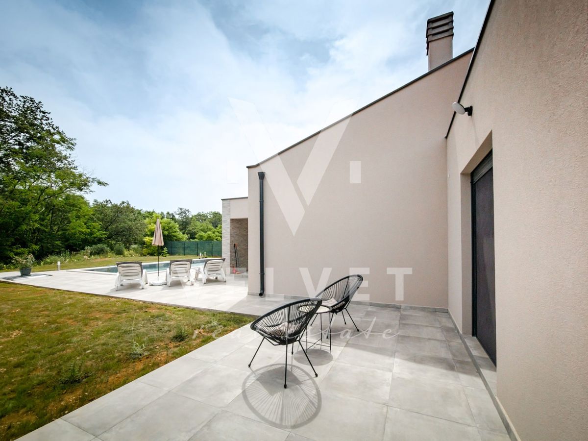 Labin, Istria, casa di nuova costruzione con piscina