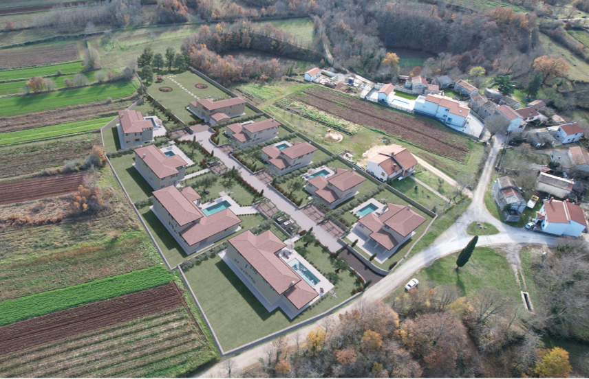 Tradizionale villa istriana con piscina, vicino a Gimino