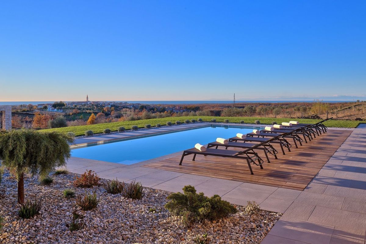 Villa moderna con piscina e vista panoramica, Verteneglio