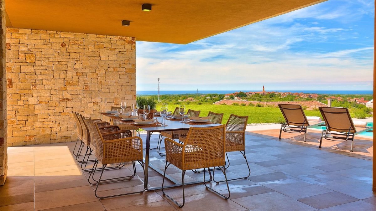 Villa moderna con piscina e vista panoramica, Verteneglio