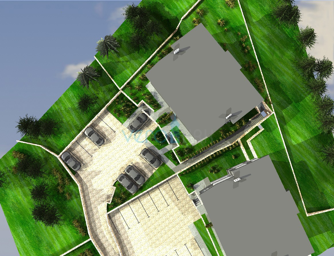 Omišalj, isola di Krk, nuova costruzione, appartamento bilocale al piano terra, giardino, seconda fila dal mare, vendita