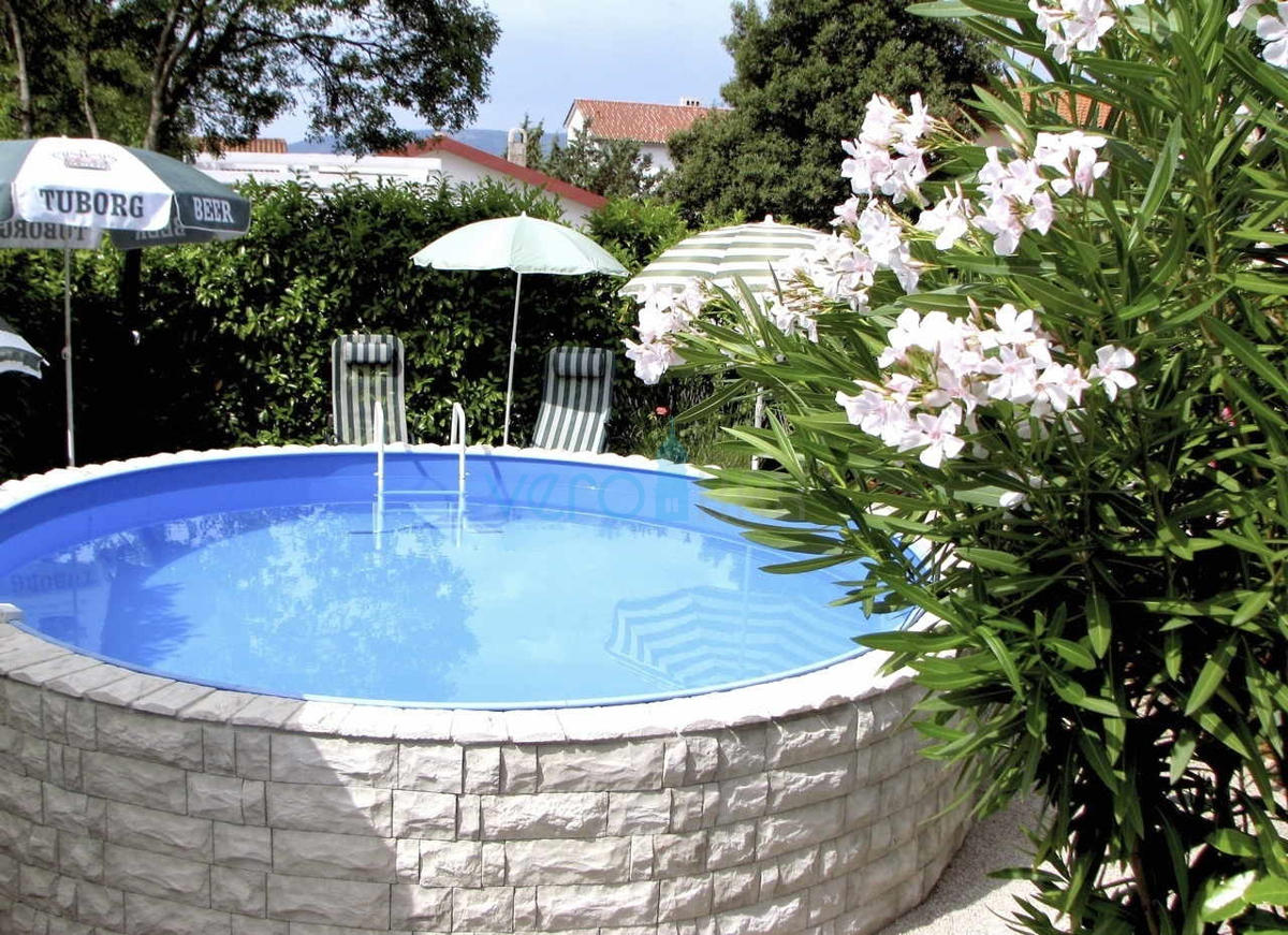 Isola di Krk, dintorni, bella casa con piscina e giardino paesaggistico