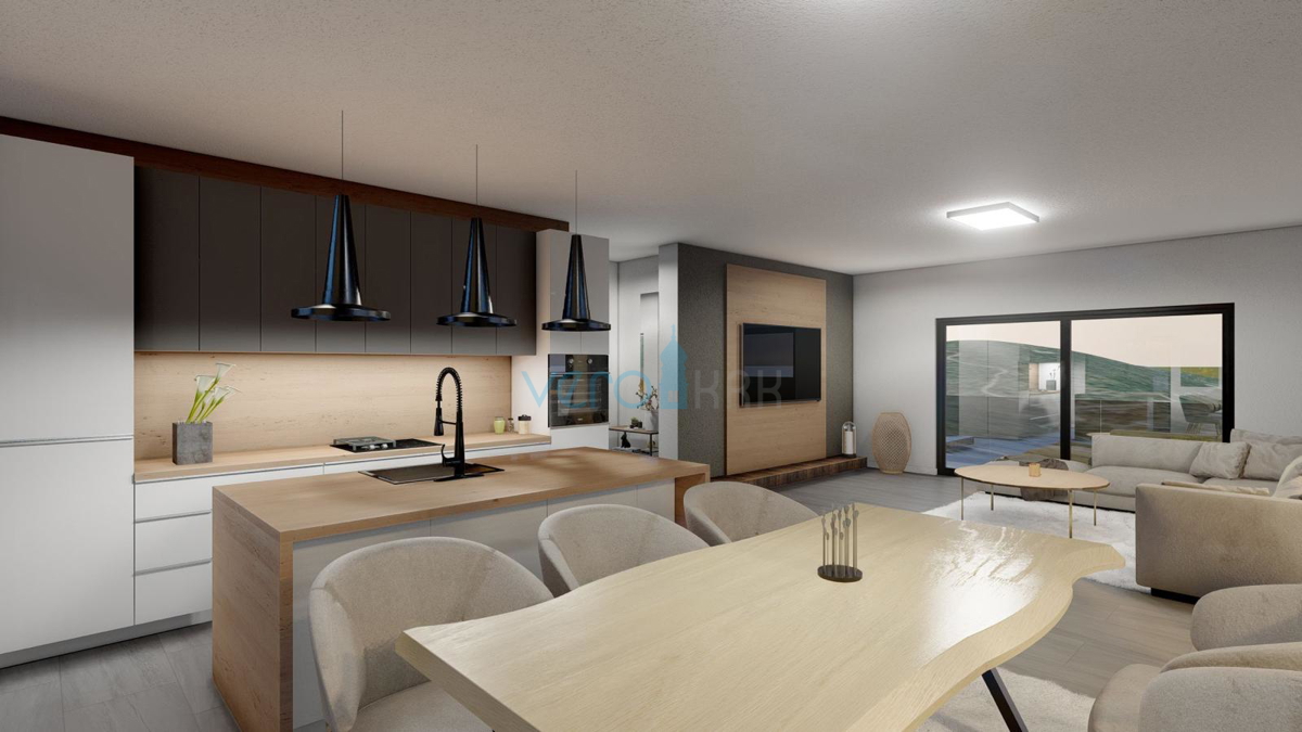 Vrbnik, isola di Krk, appartamento 162 m2, piscina, palestra, giardino, vendita