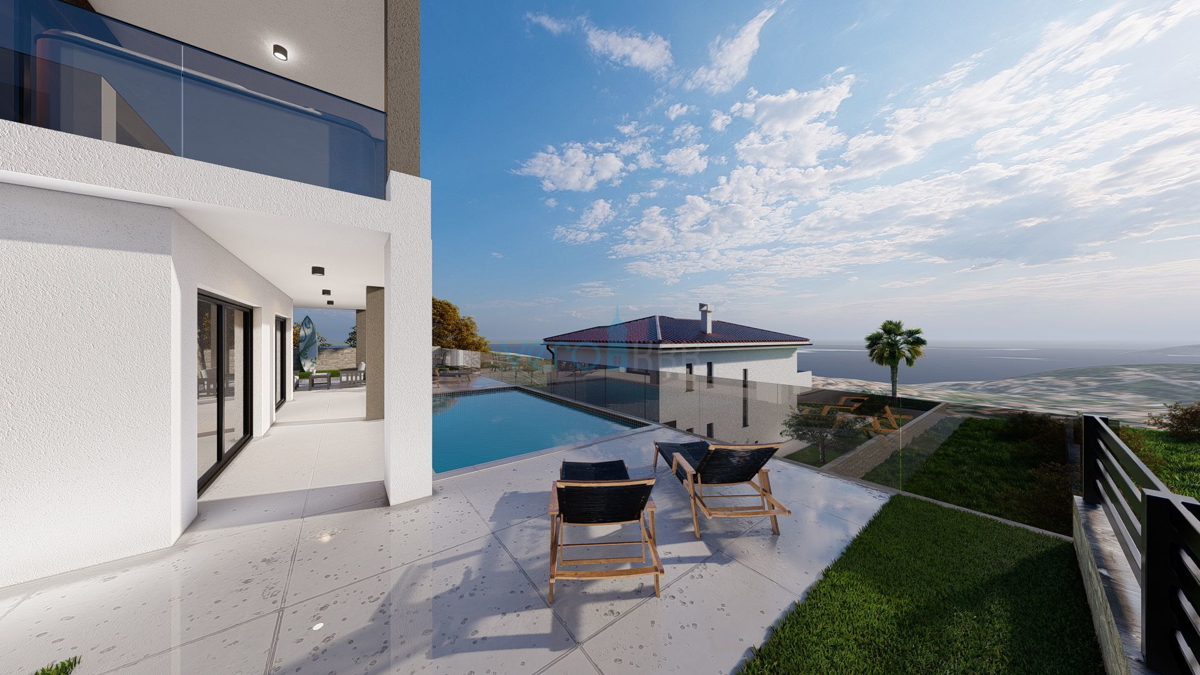 Vrbnik, isola di Krk, appartamento 162 m2, piscina, palestra, giardino, vendita