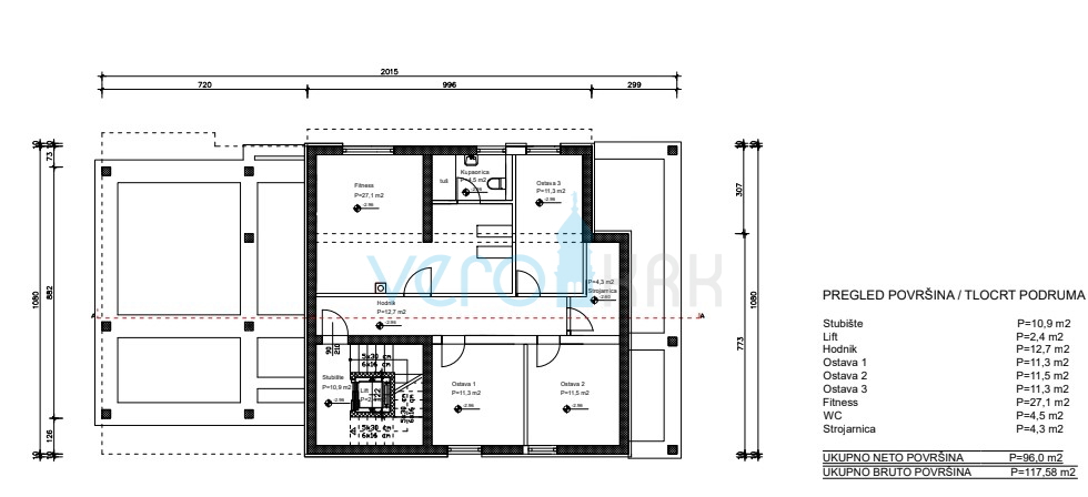 Vrbnik, isola di Krk, appartamento 162 m2, piscina, palestra, giardino, vendita