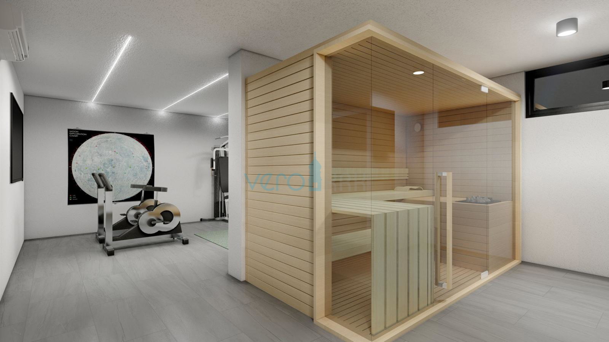 Vrbnik, isola di Krk, appartamento 162 m2, piscina, palestra, giardino, vendita