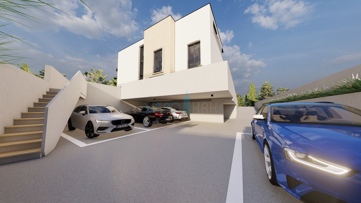 Città di Krk, centro, appartamento di lusso 90m2, garage, terrazzo