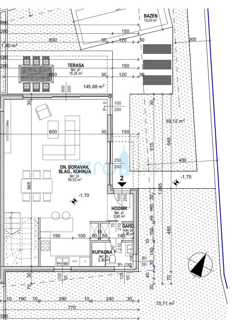 Isola di Krk, Malinska, moderna casa bifamiliare con piscina, giardino, vista, vendita