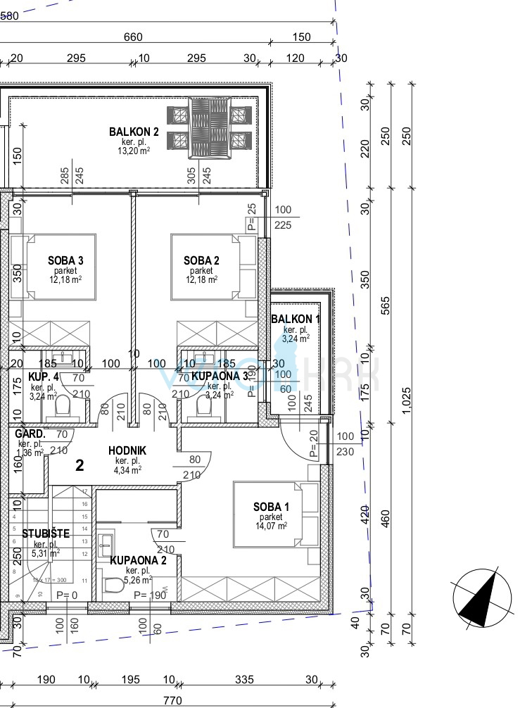 Isola di Krk, Malinska, moderna casa bifamiliare con piscina, giardino, vista, vendita