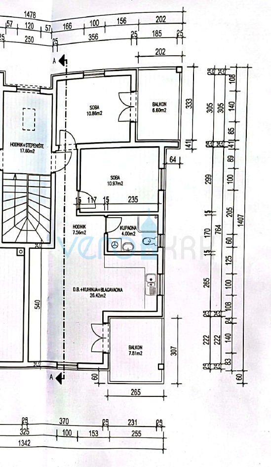 Uvala Soline, isola di Krk, dintorni, appartamento di due locali al 2° piano, terrazza, nuova costruzione, vendita
