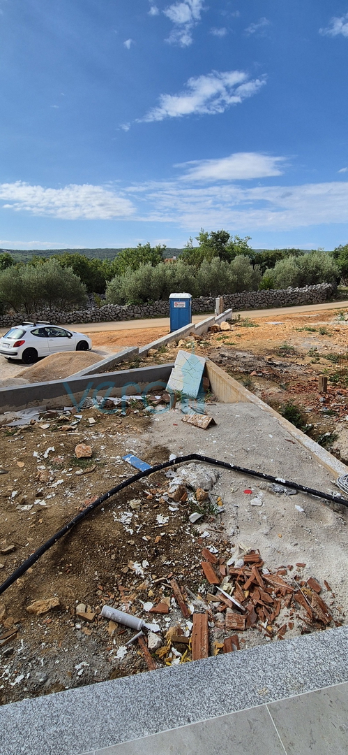 Bai Soline, isola di Krk, appartamento bilocale al piano, vista, nuova costruzione, in vendita