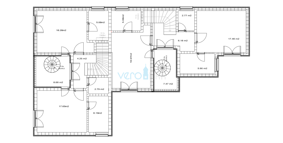 Isola di Krk, parte ovest dell'isola, Milohnić, terreno con progetto per costruzione, 1654 m2 in ottima posizione, vendita