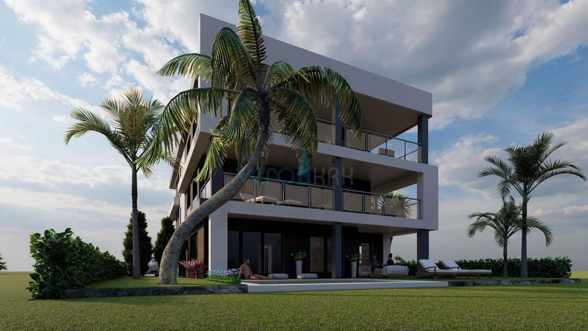 Vrbnik, isola di Krk, appartamento 175 m2, 1° piano, terrazza 40 m2, vendita