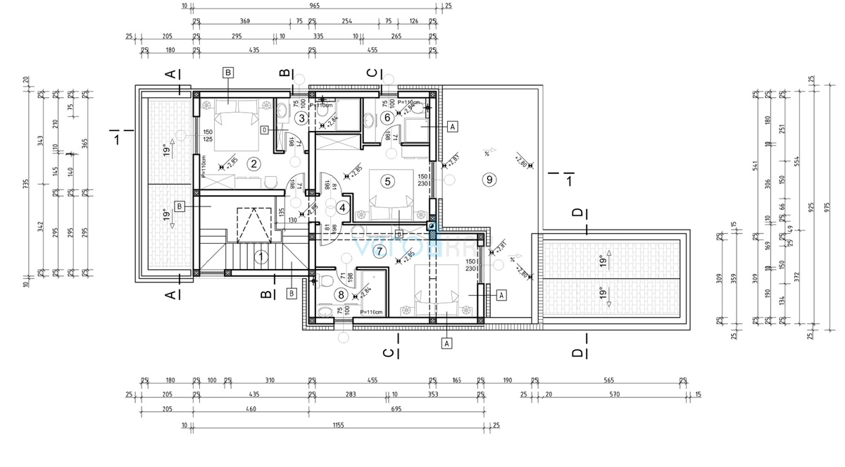 Città di Krk, terreno edificabile 2990m2, vista panoramica, documentazione di progetto, ottima posizione, vendita