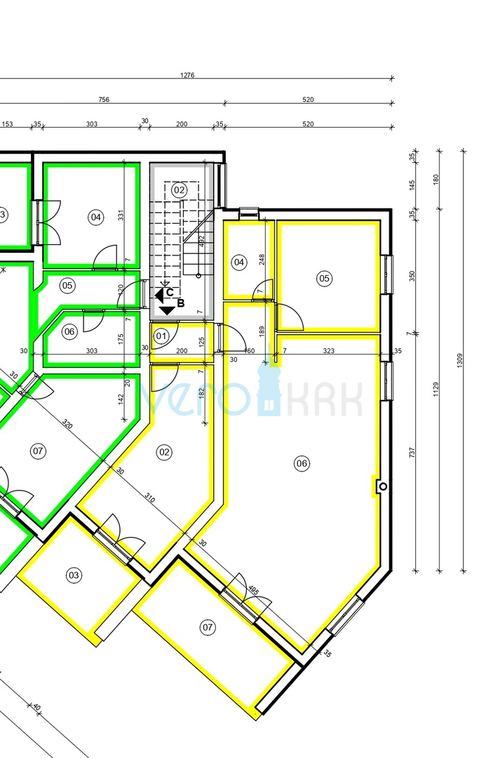 Isola di Krk, Vrbnik, Grande appartamento 93m2 al 1. piano con bellissima vista, in vendita