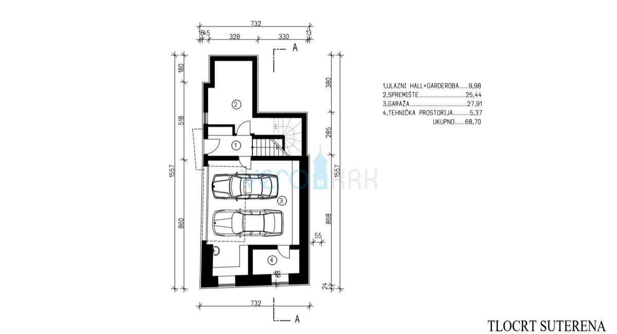 Rijeka, Kostrena, Villa indipendente con permesso di costruzione per una casa a due piani con piscina, in vendita