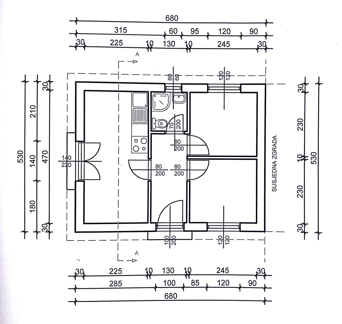 Isola di Krk, Dobrinj, periferia, casa bifamiliare con due appartamenti, vista, terreno, vendita