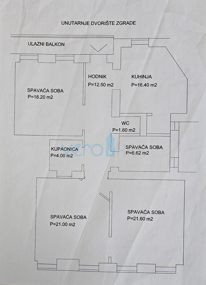 Rijeka, centro, Pomerio, ampio appartamento quadrilocale di 97 m2 al secondo piano