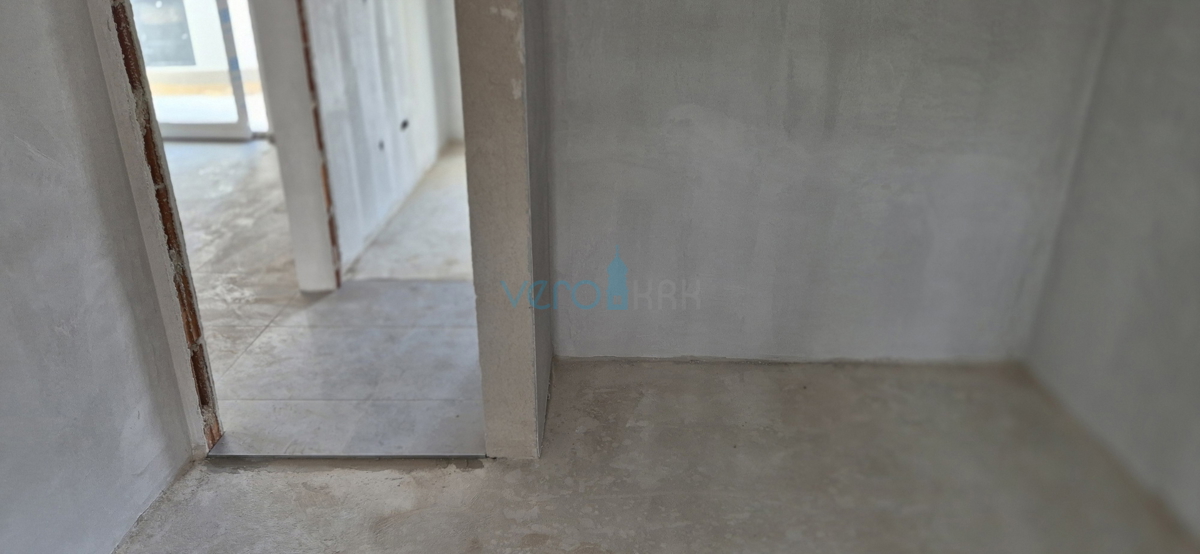 Bai Soline, isola di Krk, appartamento bilocale al piano, vista, nuova costruzione, in vendita