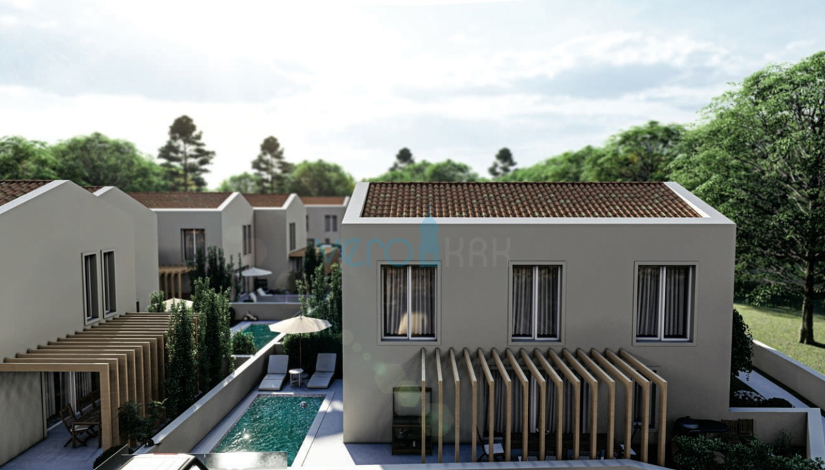 Isola di Krk, Dobrinj, zona più ampia, terreno edificabile 512 m2, in vendita