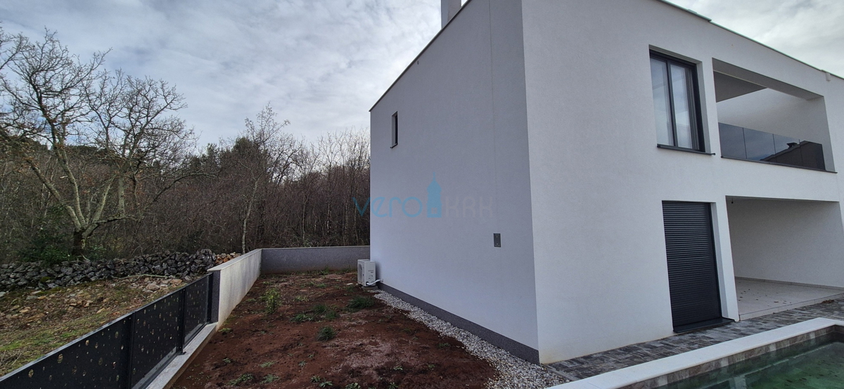 Isola di Krk, Malinska, nuova costruzione, casa moderna con piscina, giardino, vista, vendita