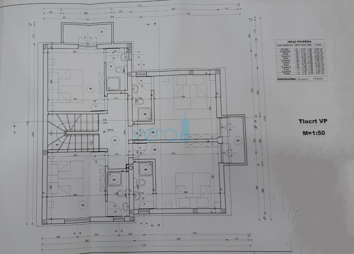 Šilo, periferia, isola di Krk, costruzione iniziata di una casa familiare, vendita