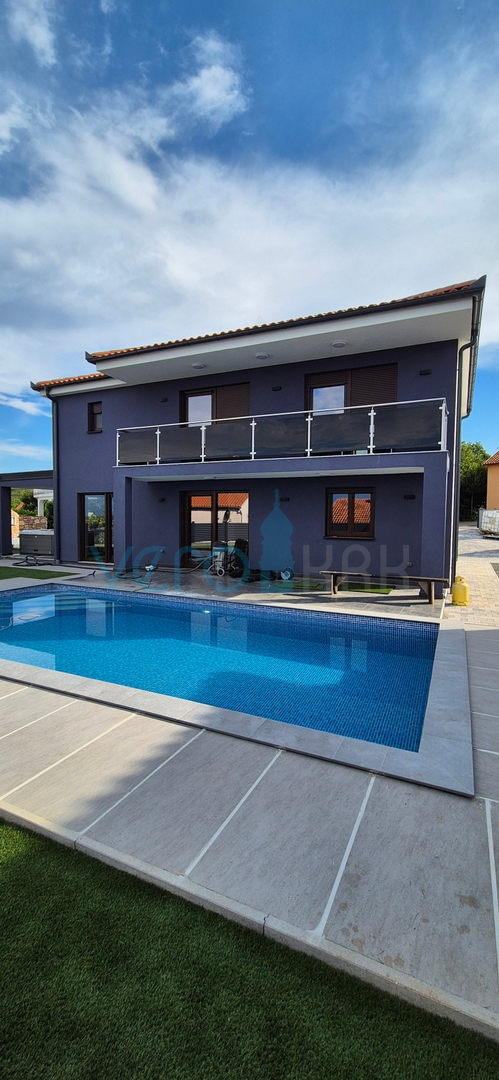 Uvala Soline, isola di Krk, nuova costruzione, villa indipendente, piscina, vista, vendita