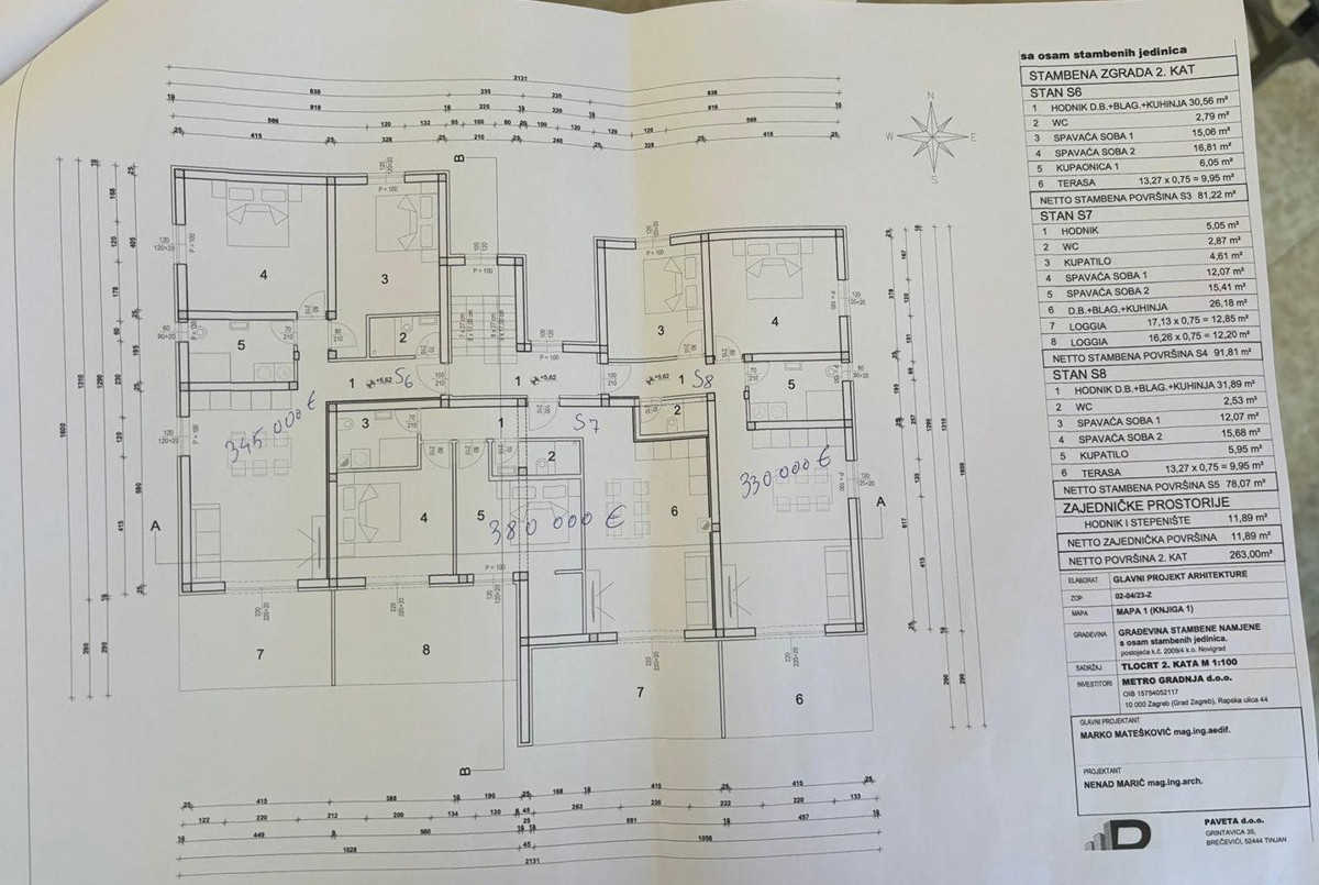 Istra, Novigrad, appartamento bilocale 78 m2, 1° piano, nuova costruzione, terrazza, vista mare, in vendita