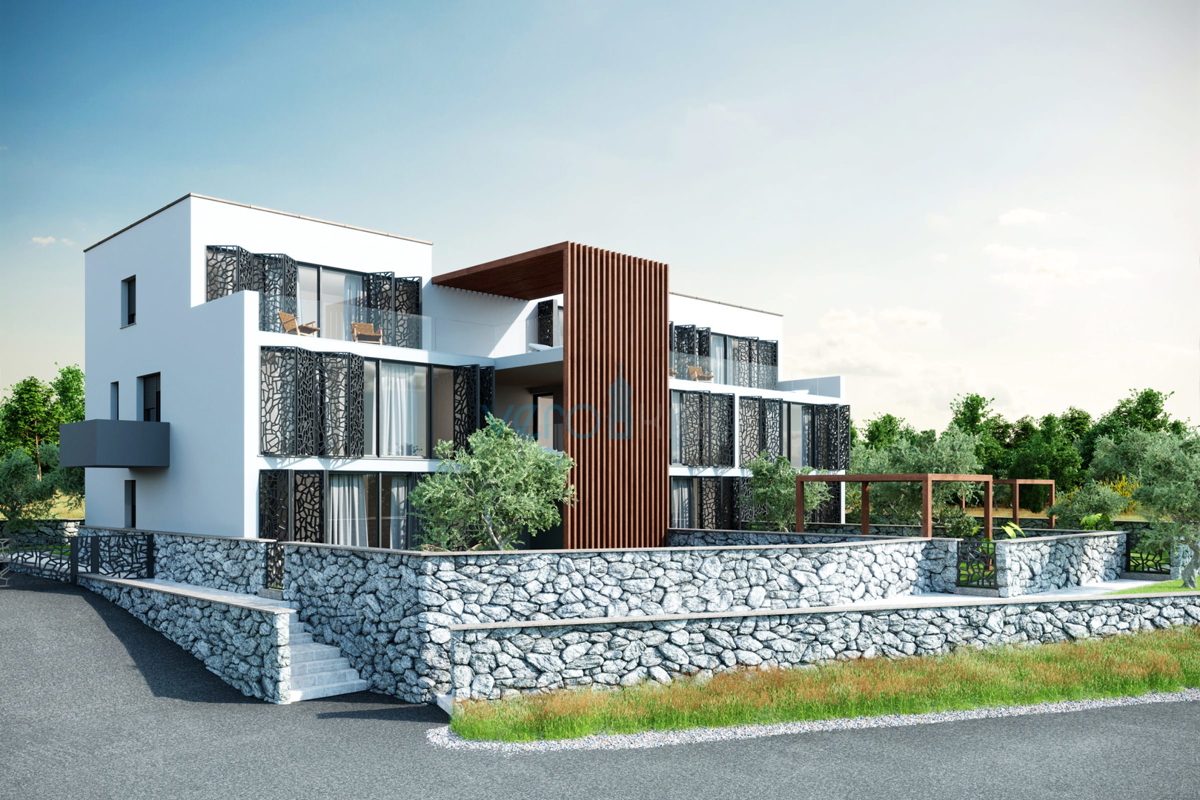 Malinska, periferia, attico di lusso con splendida vista panoramica sul mare