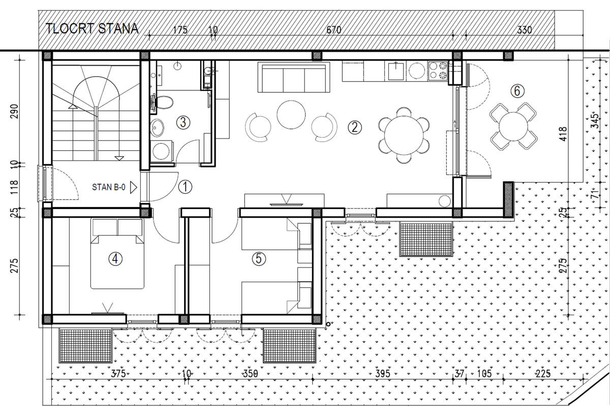 Šilo, isola di Krk, appartamento bilocale, piano terra, giardino, in vendita