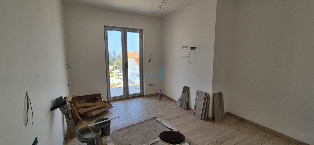 Malinska, isola di Krk, nuova costruzione, casa bifamiliare, piscina, giardino, vista