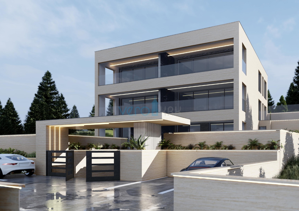 Omišalj, isola di Krk, terreno edificabile 970 m2, permesso di costruzione, seconda fila dal mare, vista, vendita