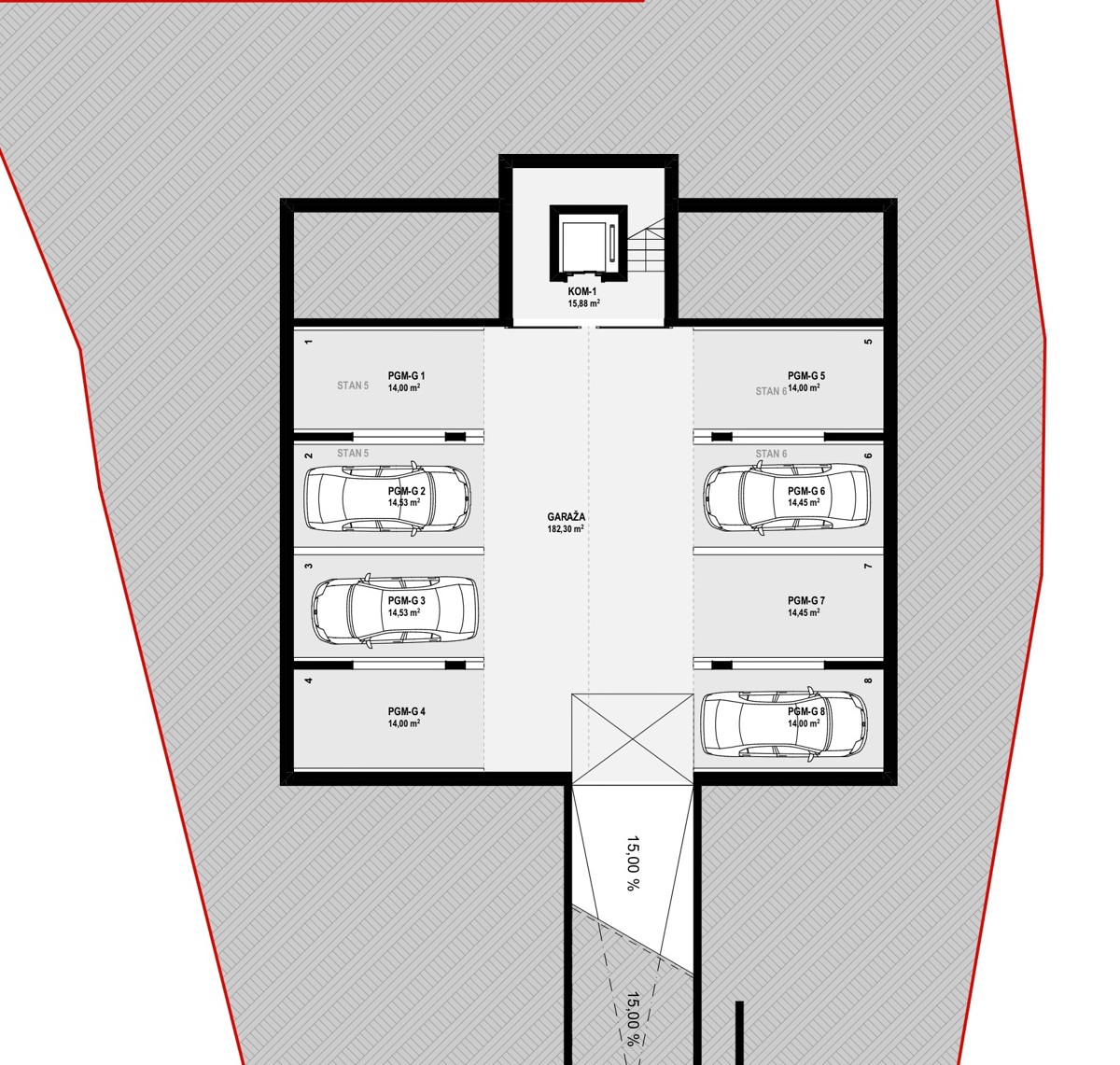 Omišalj, isola di Krk, terreno edificabile 970 m2, permesso di costruzione, seconda fila dal mare, vista, vendita