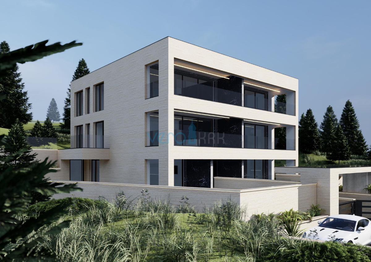 Omišalj, isola di Krk, terreno edificabile 970 m2, permesso di costruzione, seconda fila dal mare, vista, vendita