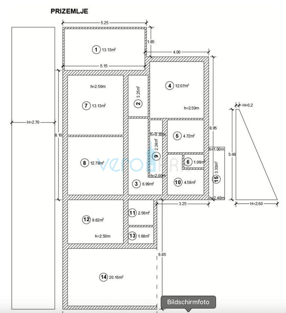 Crikvenica, Centro, Casa indipendente per investimento, seconda fila dal mare, vista, parcheggio, vendita