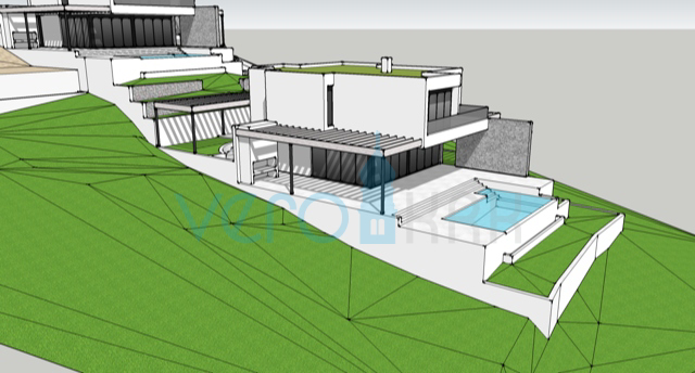 Crikvenica, Terreno edificabile con progetto e vista sul mare aperto