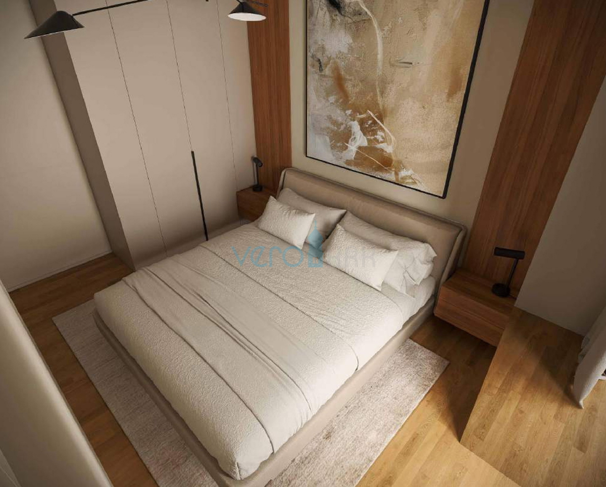 Otok Krk, Omišalj, nuova costruzione, appartamento bilocale al piano terra, giardino, ripostiglio, vendita