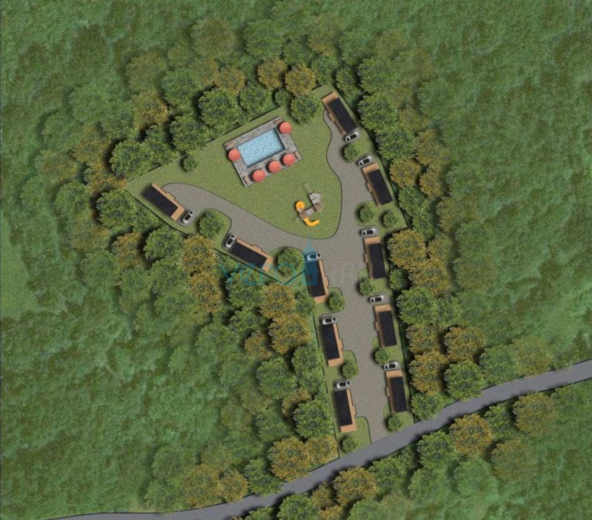 Isola di Krk, Vrbnik, terreno nella zona T3 (campeggi) 5633 m2, in vendita