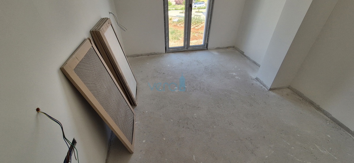 Malinska, isola di Krk, nuova costruzione, casa bifamiliare, piscina, giardino, vista