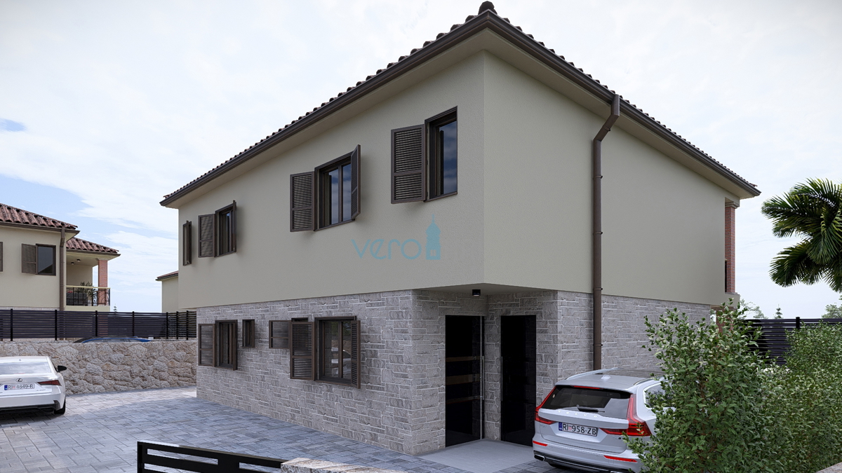 Città di Krk, periferia, terreno edificabile 604 m2, permesso di costruzione, vendita