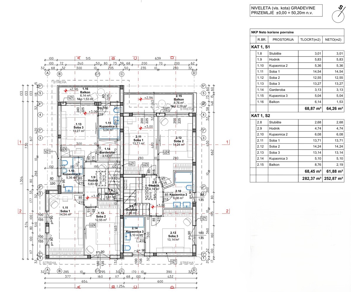 Malinska, isola di Krk, nuova costruzione, casa bifamiliare, piscina, vendita