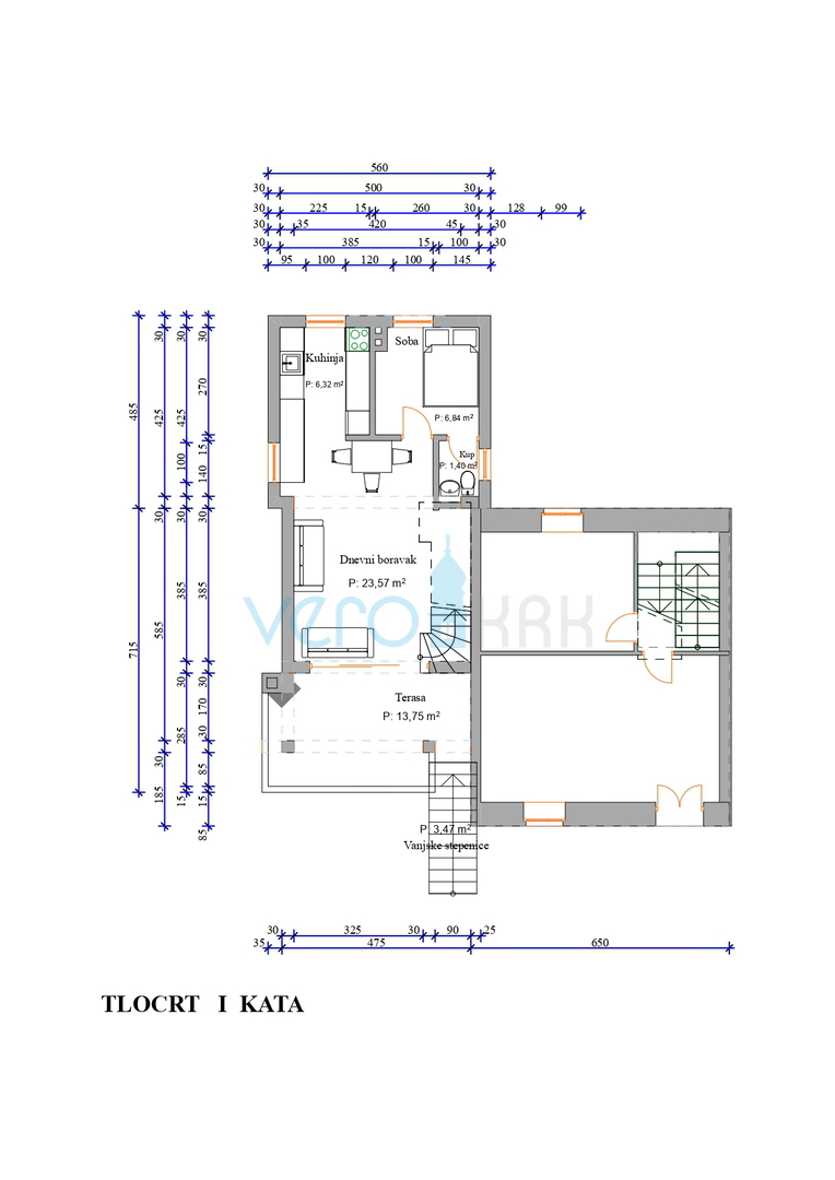 Omišalj, isola di Krk, casa in pietra a schiera con 2 appartamenti, terrazza, parcheggio, vendita