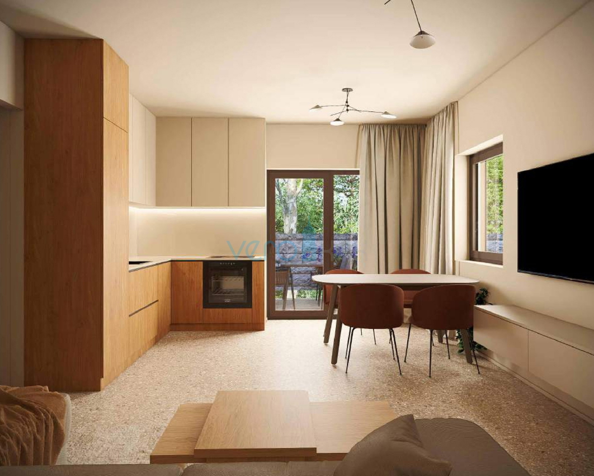 Otok Krk, Omišalj, appartamento bilocale al piano terra, nuova costruzione, giardino, vendita