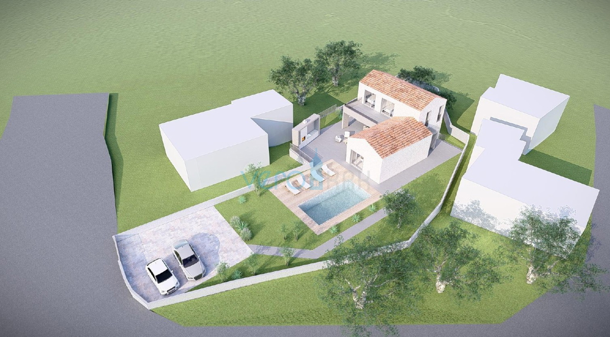 Isola di Krk, Vrbnik, Garica, terreno edificabile 916 m2, in vendita