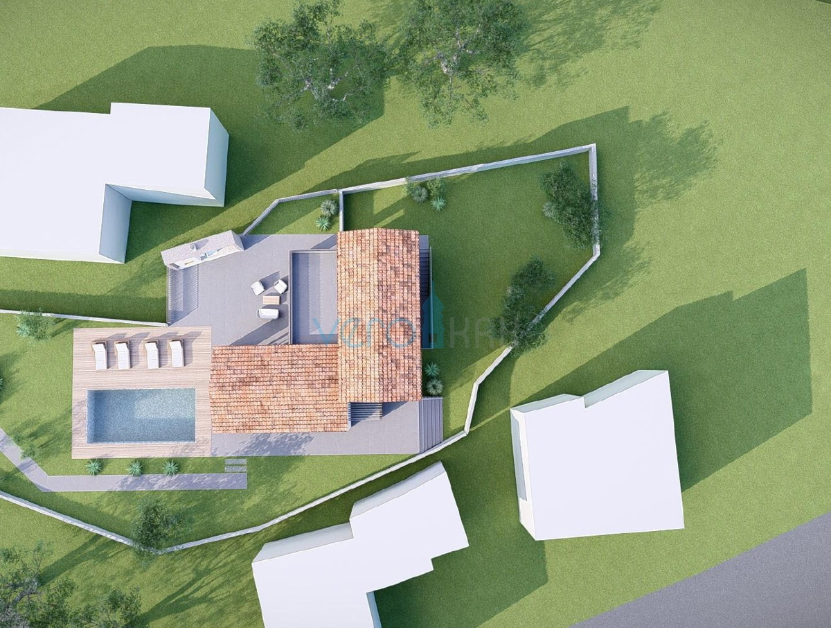 Isola di Krk, Vrbnik, Garica, terreno edificabile 916 m2, in vendita