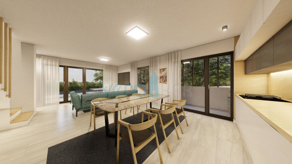 Malinska, isola di Krk, nuova casa bifamiliare, vista mare, in vendita