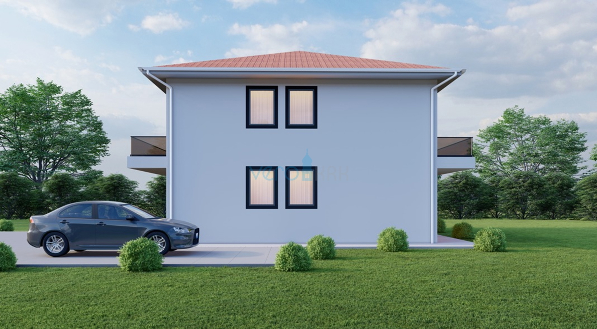 Malinska, isola di Krk, nuova casa bifamiliare, vista mare, in vendita