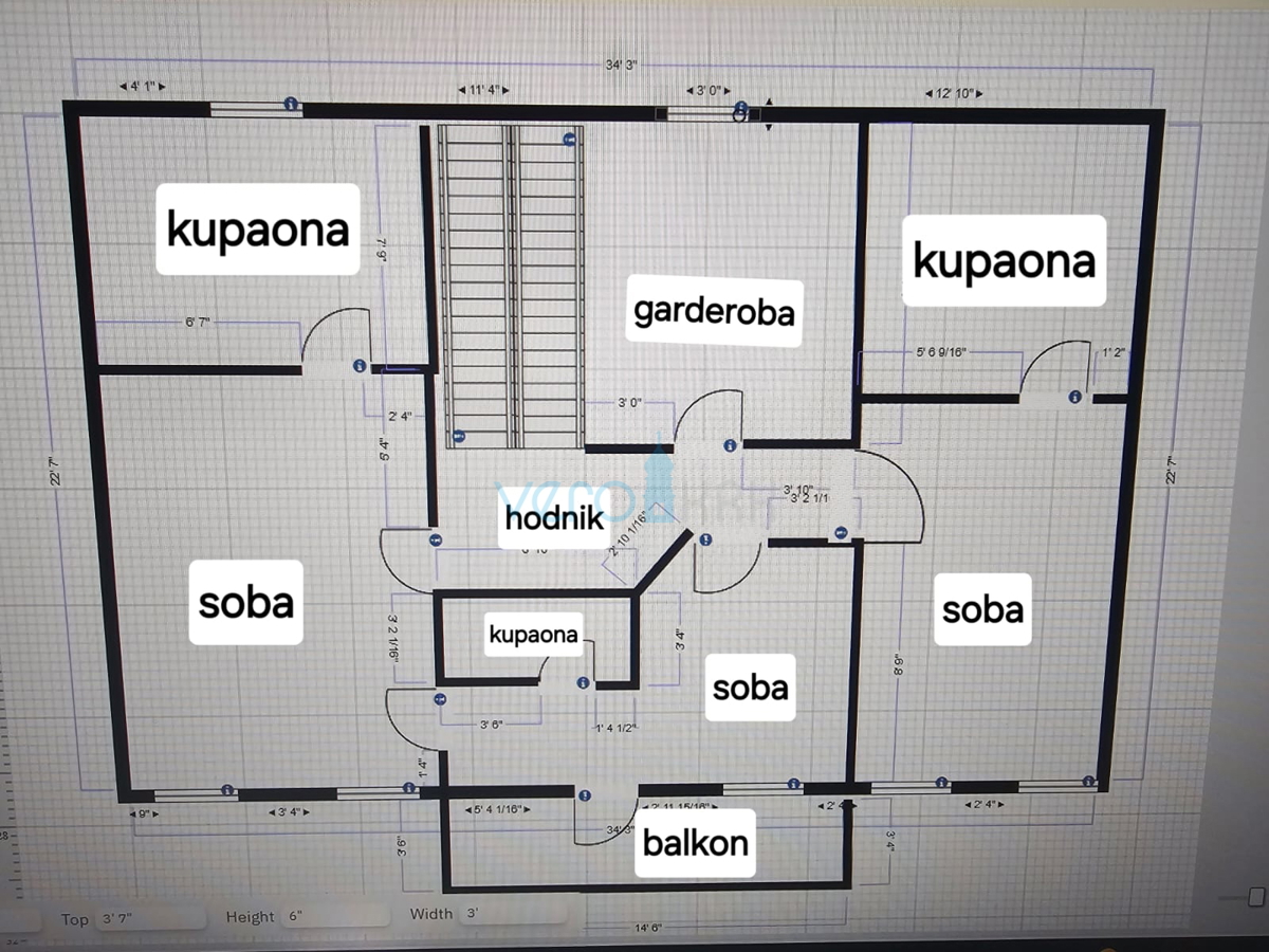 Crikvenica, casa bifamiliare con 3 appartamenti, vista mare, garage, giardino, vendita