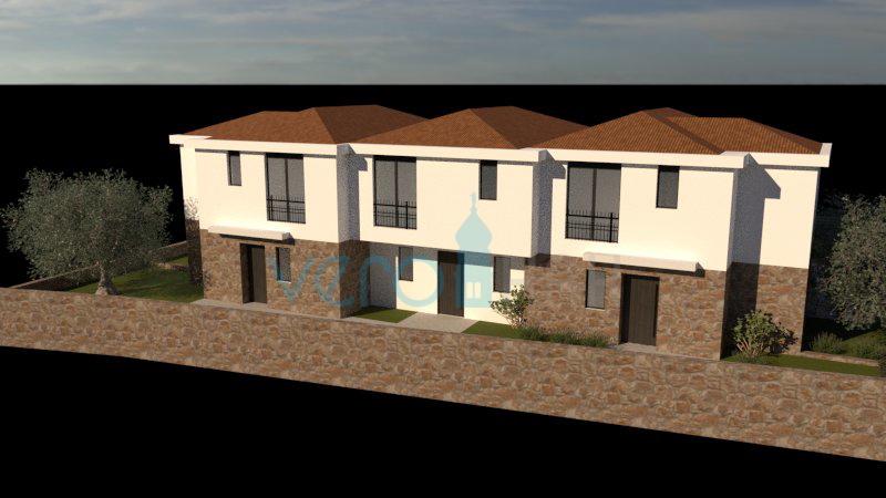 Njivice, isola di Krk, nuova costruzione, casa a schiera moderna, piscina, in vendita